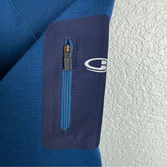 Icebreaker Atom Full Zip Hoodie, Blue M - Merino GT, Long Sleeve, Gorp, Wool - Picture 3 of 11